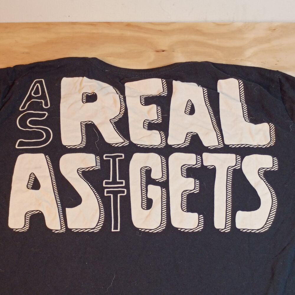Chipotle Employee Uniform Crew T-Shirt Unisex XL Black As Real As It Gets Promo